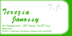 terezia janossy business card